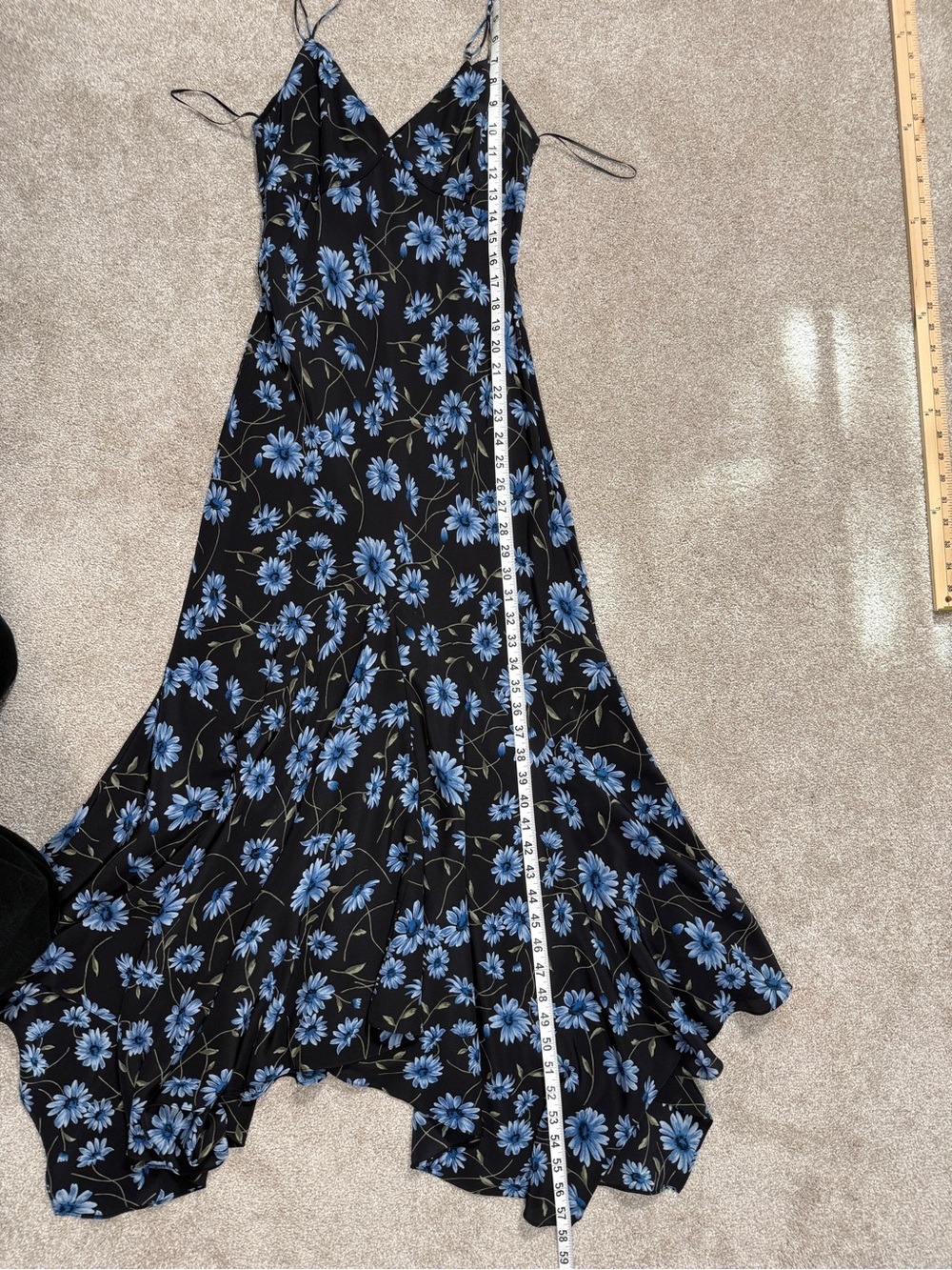 Michael Kors Collection Daisy Silk Crepe de Chine Handkerchief Slip Dress size 6 - Picture 8 of 15